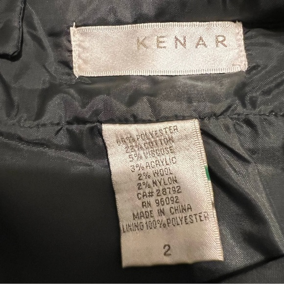 Vintage Tan Kenar Tweed Wool Blend Mini Skirt Size 2 Lined Academia Preppy - Picture 6 of 7